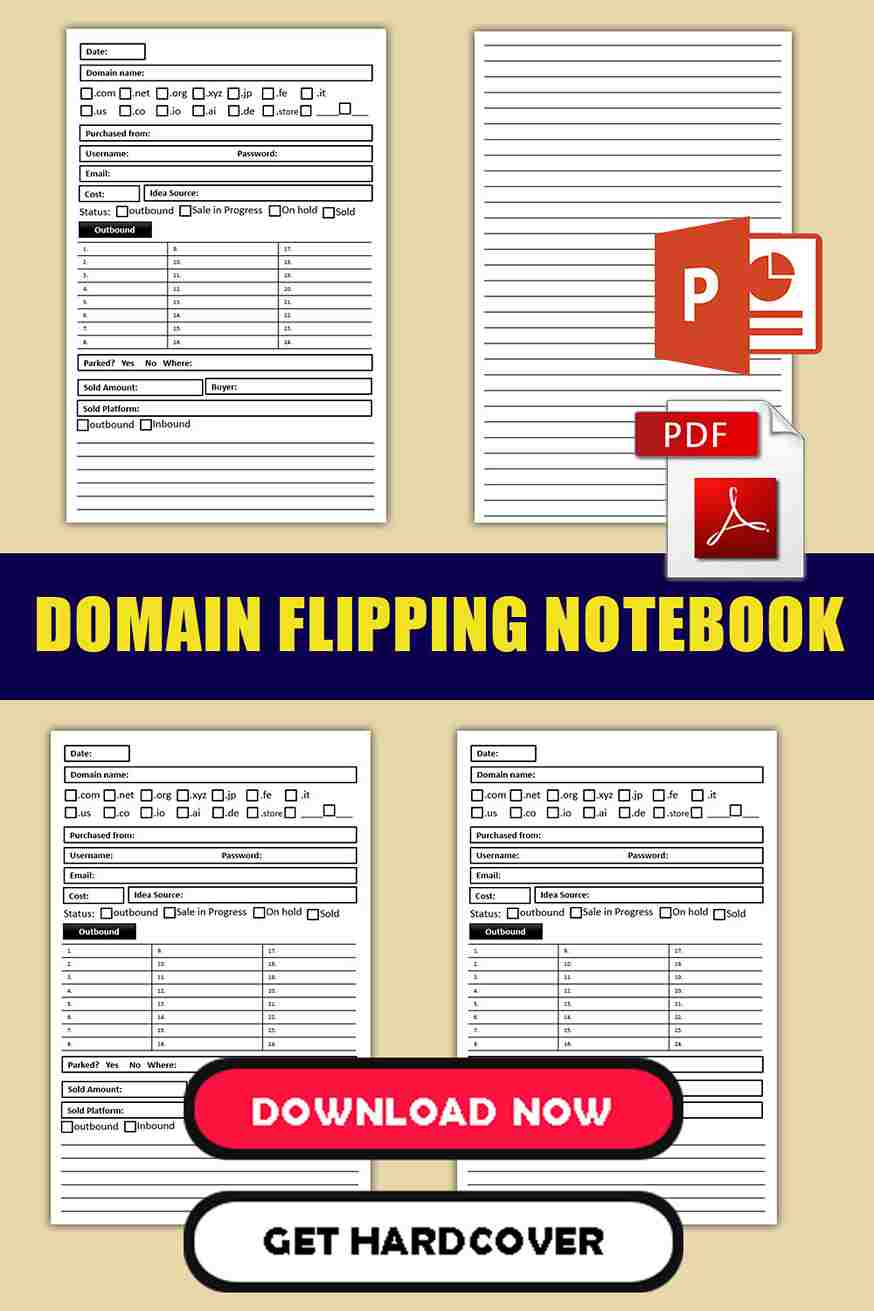 Domain Flipping Business Name Tracking Template 